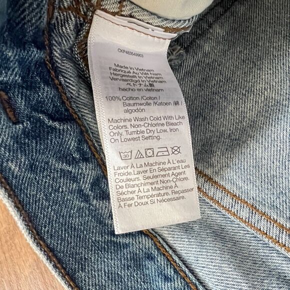 NWT Madewell Low-Slung Straight Jeans Size 27 N0656 Light Wash Patch Pockets - Picture 7 of 12